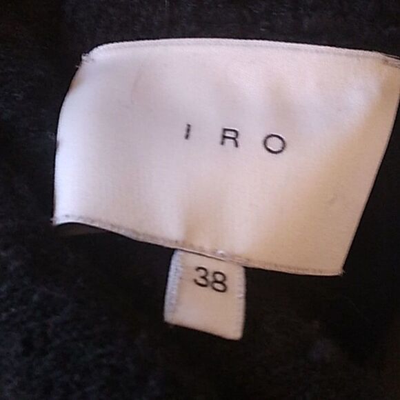 IRO BLACK CLASSIC OPEN FRONT  BOUCLE CARDIGAN/BLAZER SIZE 38 EURO - Picture 4 of 12